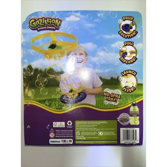 Gazillion Bubbles Sky Bubbles Party Bubble Launcher With 4oz. Bottle of Solution - Picture 3 of 3